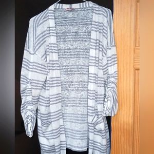 JUICY COUTURE LADIES WOMENS LARGE L LG STRIPED CARDIGAN LTWEIGHT SWEATER $98
